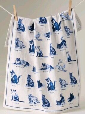 Molly Hatch for Anthropologoe CAT MOM Dish Kitchen Towel 100% Cotton NWT
